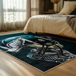 nfl philadelphia eagles footbball team logo sport carpet area rug home bed room pe124