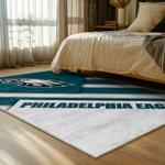 nfl philadelphia eagles footbball team logo sport carpet area rug home bed room pe143