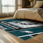 nfl philadelphia eagles footbball team logo sport carpet area rug home bed room pe145