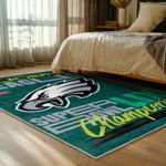 nfl philadelphia eagles footbball team logo sport carpet area rug home bed room pe147