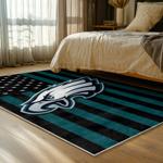 nfl philadelphia eagles footbball team logo sport carpet area rug home bed room pe55