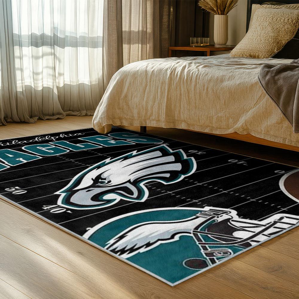 NFL Philadelphia Eagles Footbball Team Logo Sport Carpet Area Rug Home Decor Gift PE59 nfl philadelphia eagles footbball team logo sport carpet area rug home bed room pe59