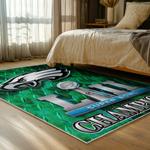 nfl philadelphia eagles footbball team logo sport carpet area rug home bed room pe61