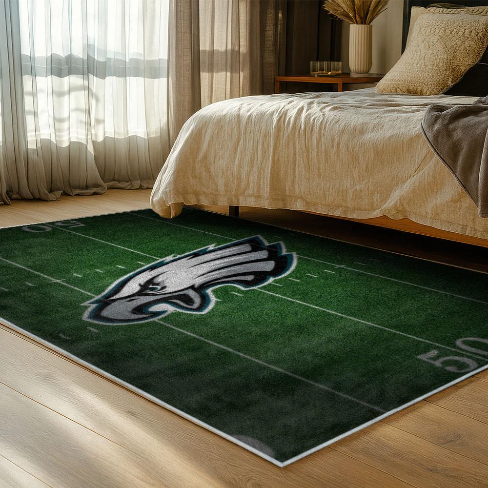 NFL Philadelphia Eagles Footbball Team Logo Sport Carpet Area Rug Home Decor Gift PE63 nfl philadelphia eagles footbball team logo sport carpet area rug home bed room pe63