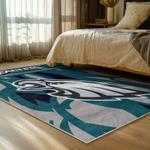 nfl philadelphia eagles footbball team logo sport carpet area rug home bed room pe65