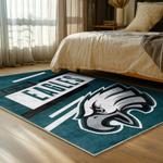 nfl philadelphia eagles footbball team logo sport carpet area rug home bed room pe68