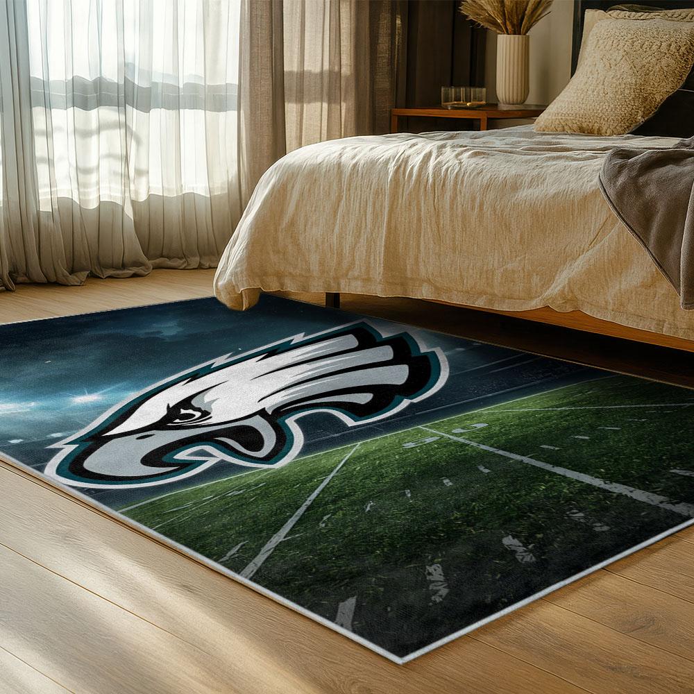 NFL Philadelphia Eagles Footbball Team Logo Sport Carpet Area Rug Home Decor Gift PE72 nfl philadelphia eagles footbball team logo sport carpet area rug home bed room pe72