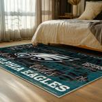nfl philadelphia eagles footbball team logo sport carpet area rug home bed room pe73