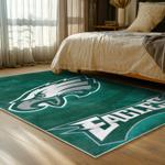 nfl philadelphia eagles footbball team logo sport carpet area rug home bed room pe82