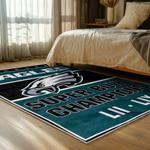 nfl philadelphia eagles footbball team logo sport carpet area rug home bed room pe85
