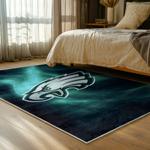 nfl philadelphia eagles footbball team logo sport carpet area rug home bed room pe91