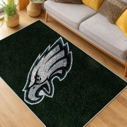 nfl philadelphia eagles footbball team logo sport carpet area rug home living room pe101