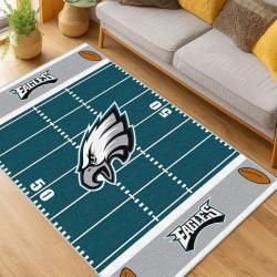 nfl philadelphia eagles footbball team logo sport carpet area rug home living room pe102