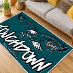nfl philadelphia eagles footbball team logo sport carpet area rug home living room pe103