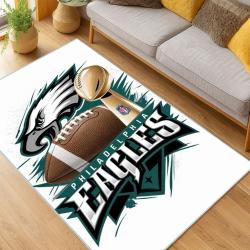 nfl philadelphia eagles footbball team logo sport carpet area rug home living room pe104