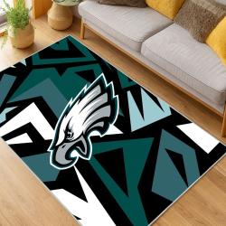 nfl philadelphia eagles footbball team logo sport carpet area rug home living room pe106