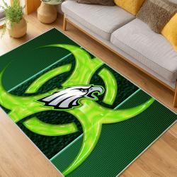 nfl philadelphia eagles footbball team logo sport carpet area rug home living room pe107