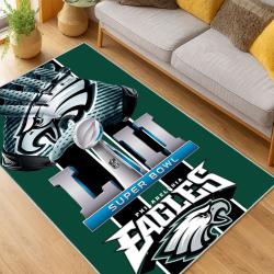 nfl philadelphia eagles footbball team logo sport carpet area rug home living room pe108