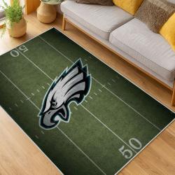 nfl philadelphia eagles footbball team logo sport carpet area rug home living room pe120