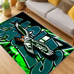 nfl philadelphia eagles footbball team logo sport carpet area rug home living room pe121