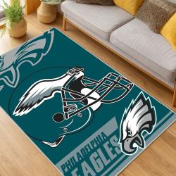 nfl philadelphia eagles footbball team logo sport carpet area rug home living room pe123