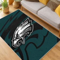 nfl philadelphia eagles footbball team logo sport carpet area rug home living room pe126