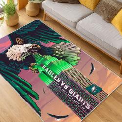 nfl philadelphia eagles footbball team logo sport carpet area rug home living room pe132