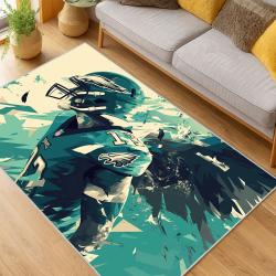 nfl philadelphia eagles footbball team logo sport carpet area rug home living room pe133