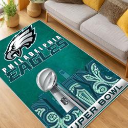 nfl philadelphia eagles footbball team logo sport carpet area rug home living room pe135