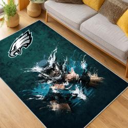 nfl philadelphia eagles footbball team logo sport carpet area rug home living room pe142