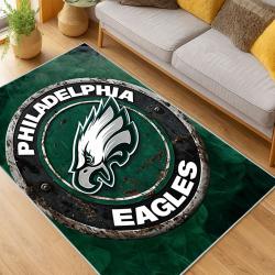 nfl philadelphia eagles footbball team logo sport carpet area rug home living room pe146