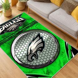 nfl philadelphia eagles footbball team logo sport carpet area rug home living room pe148