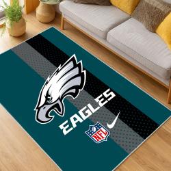 nfl philadelphia eagles footbball team logo sport carpet area rug home living room pe149
