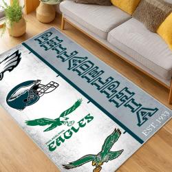 nfl philadelphia eagles footbball team logo sport carpet area rug home living room pe150
