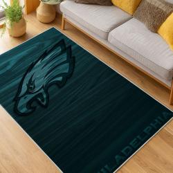 nfl philadelphia eagles footbball team logo sport carpet area rug home living room pe53