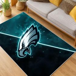 nfl philadelphia eagles footbball team logo sport carpet area rug home living room pe54