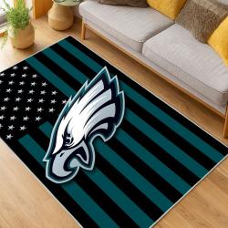 nfl philadelphia eagles footbball team logo sport carpet area rug home living room pe55