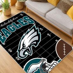 nfl philadelphia eagles footbball team logo sport carpet area rug home living room pe59