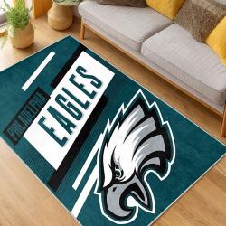 nfl philadelphia eagles footbball team logo sport carpet area rug home living room pe68