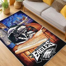 nfl philadelphia eagles footbball team logo sport carpet area rug home living room pe70