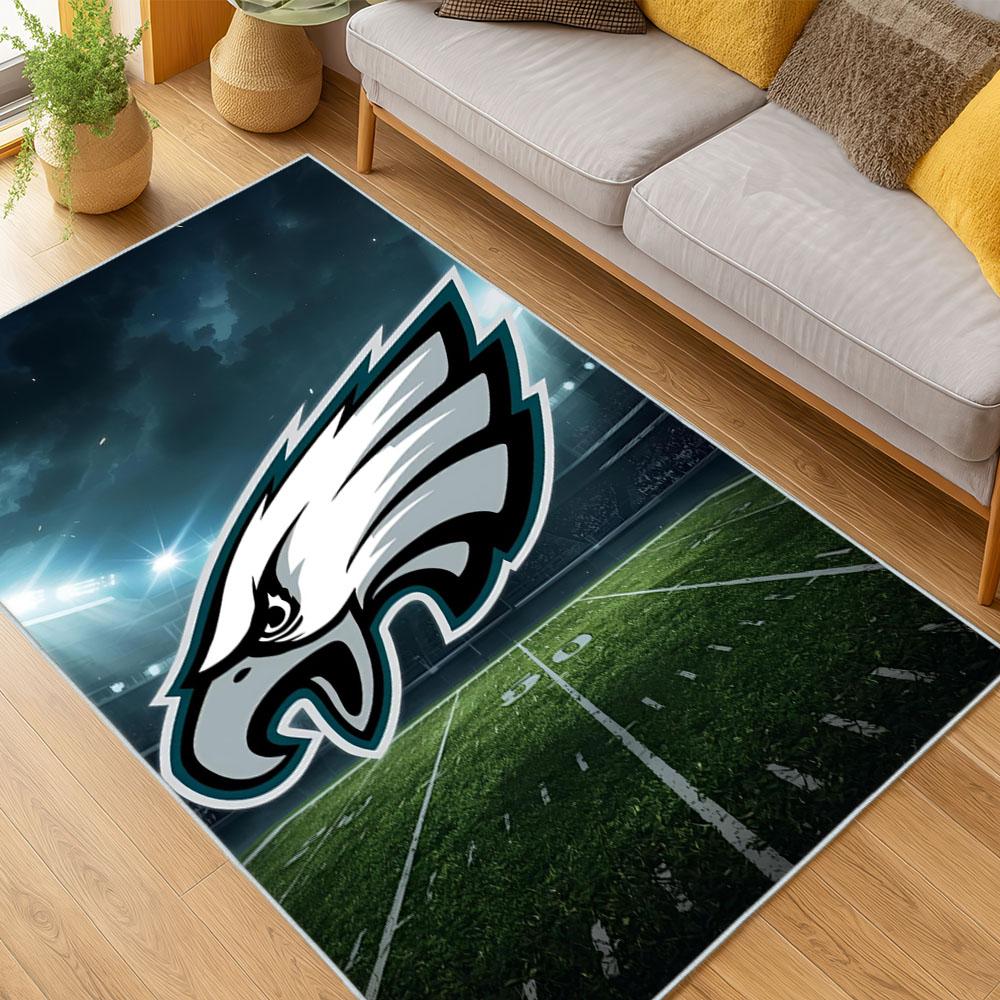 NFL Philadelphia Eagles Footbball Team Logo Sport Carpet Area Rug Home Decor Gift PE72 1 nfl philadelphia eagles footbball team logo sport carpet area rug home living room pe72
