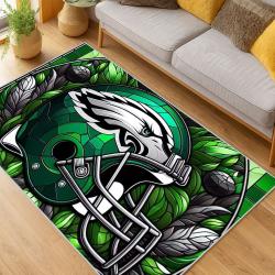 nfl philadelphia eagles footbball team logo sport carpet area rug home living room pe74