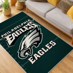 nfl philadelphia eagles footbball team logo sport carpet area rug home living room pe79