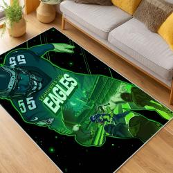 nfl philadelphia eagles footbball team logo sport carpet area rug home living room pe80