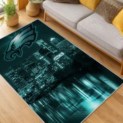 nfl philadelphia eagles footbball team logo sport carpet area rug home living room pe81