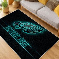 nfl philadelphia eagles footbball team logo sport carpet area rug home living room pe84