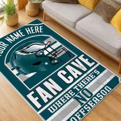 nfl philadelphia eagles footbball team logo sport carpet area rug home living room pe89
