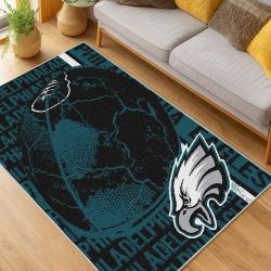 nfl philadelphia eagles footbball team logo sport carpet area rug home living room pe90