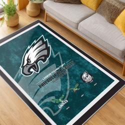 nfl philadelphia eagles footbball team logo sport carpet area rug home living room pe92