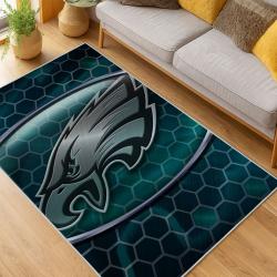 nfl philadelphia eagles footbball team logo sport carpet area rug home living room pe93